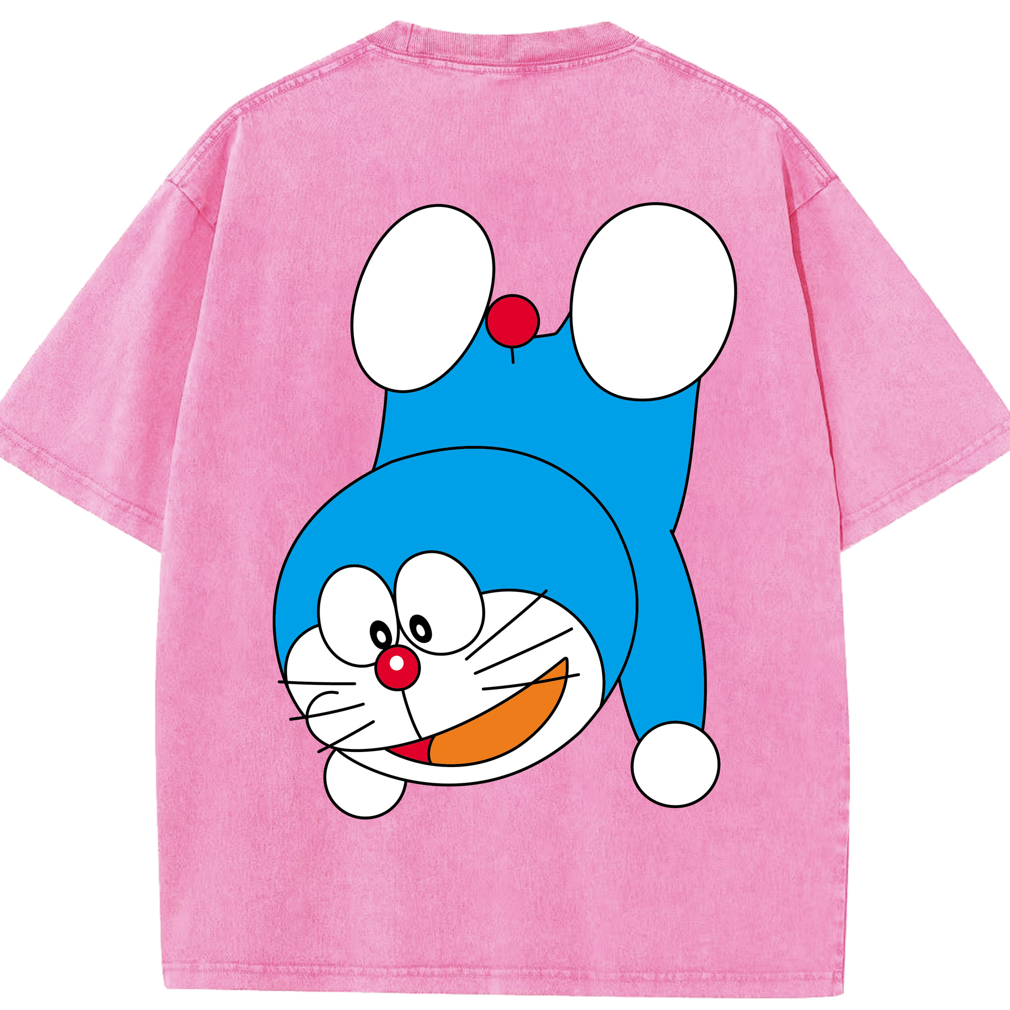 （画像用） ドラえもん Doraemon 綿100% ヴィンテージ風 半袖Tシャツ（背面プリント）